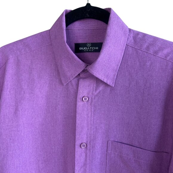 Bugatchi Uomo Men's Vintage Purple Modal Blend Long Sleeve Shirt Size Medium - Picture 1 of 8